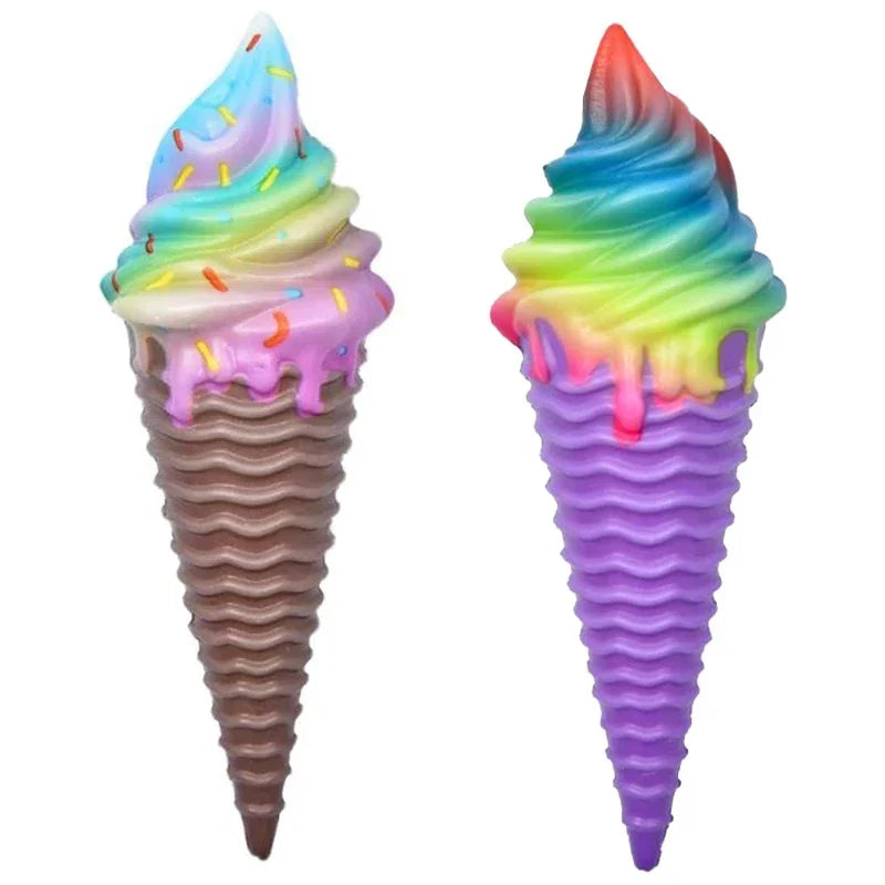 Realistic ice cream squishies in bright colors