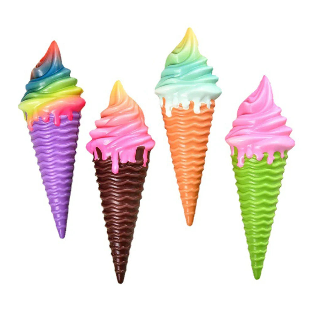 Colorful ice cream squishy toy stress relief set