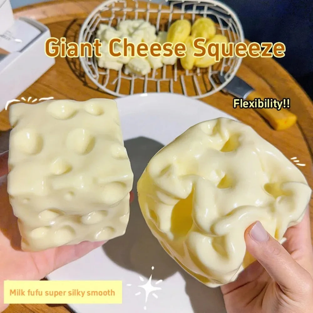 Cheesy Comfort: Taba Cheese Cube Squishy Toy