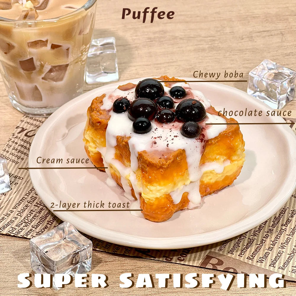 Boba Toast Food-grade Silicone Squishy Toy