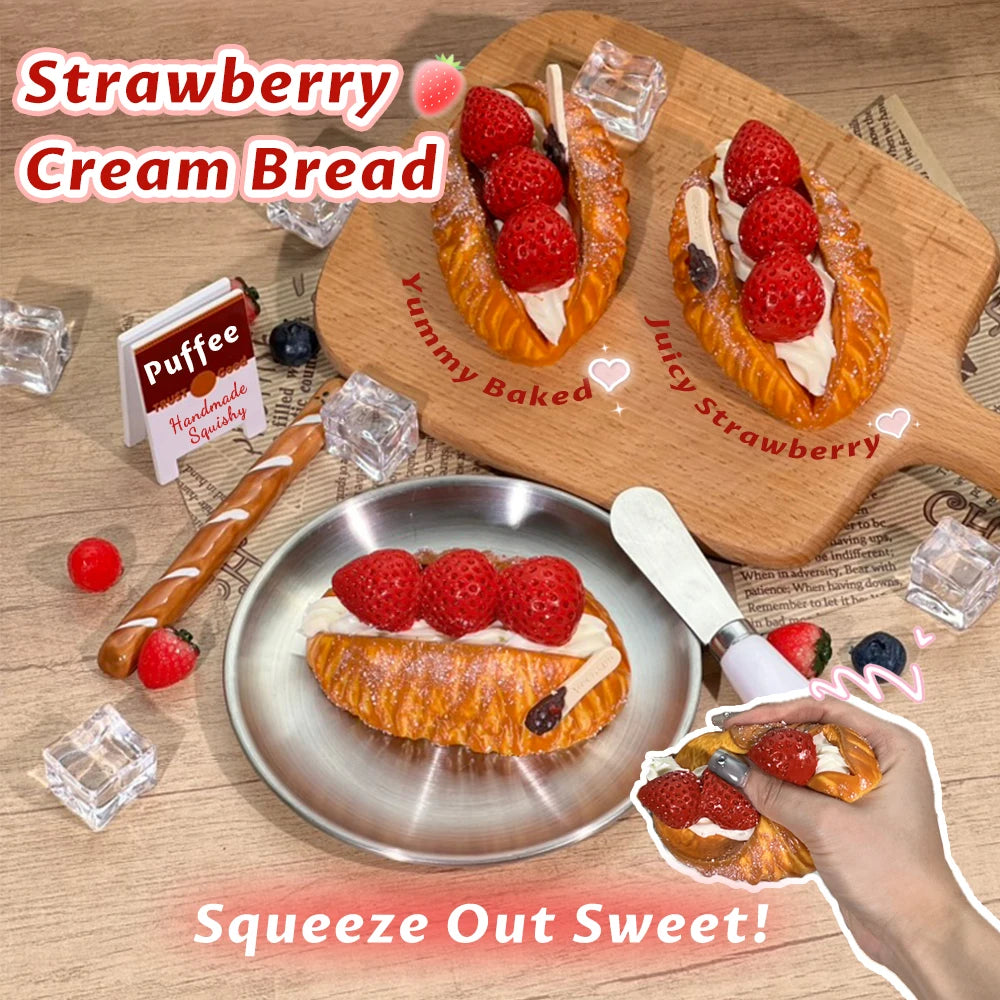 Cream Bread Toast Squishy Toy