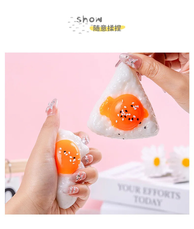 Golden Gooey Fun: Egg Yolk Squishy Fidget Toy