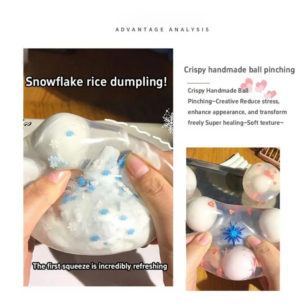 Sweet & Crunchy Zen: Tangyuan Balls Squishy Toy
