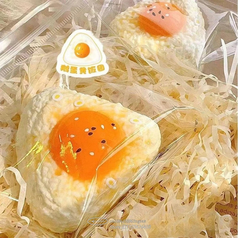 Golden Gooey Fun: Egg Yolk Squishy Fidget Toy