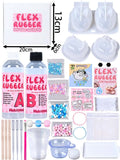 DIY  Taba Squishy Kit Set Liquid Gel Liquid Silicone Squishy Making Kit Perfect Kawaii Cartoon Cat Rabbit Decompression Gifts
