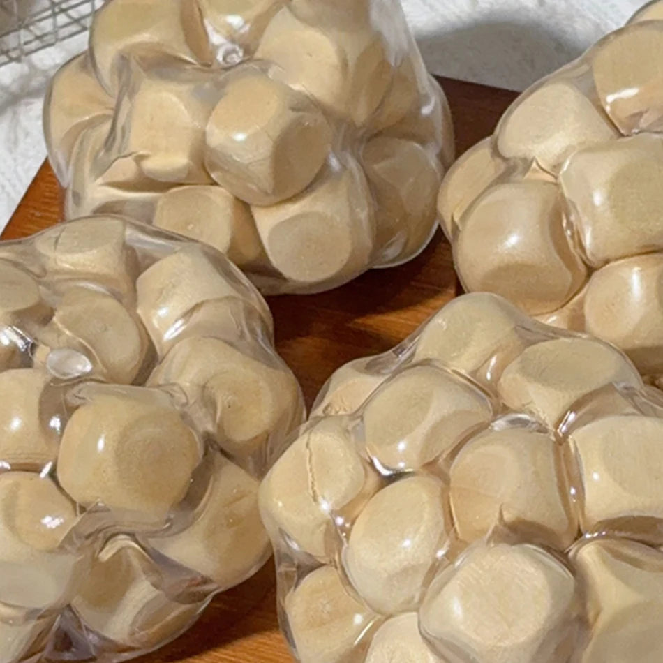 Soothe & Play: Handmade Wooden Noisy Ball Toy