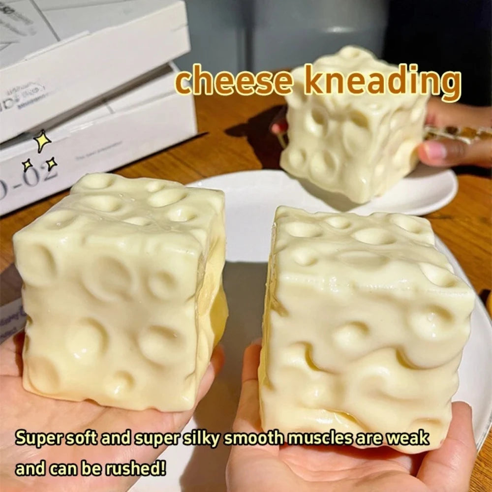 Cheesy Comfort: Taba Cheese Cube Squishy Toy