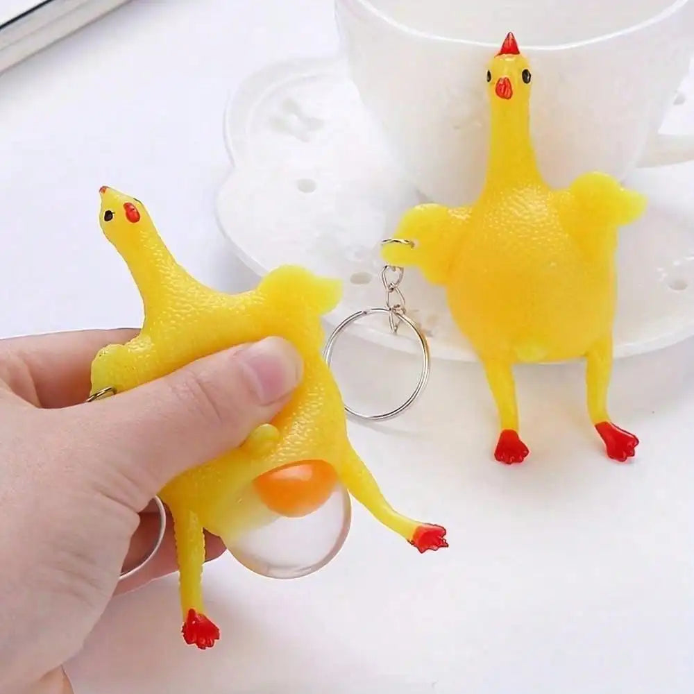 1 Piece Egg-Laying Chicken Keychain