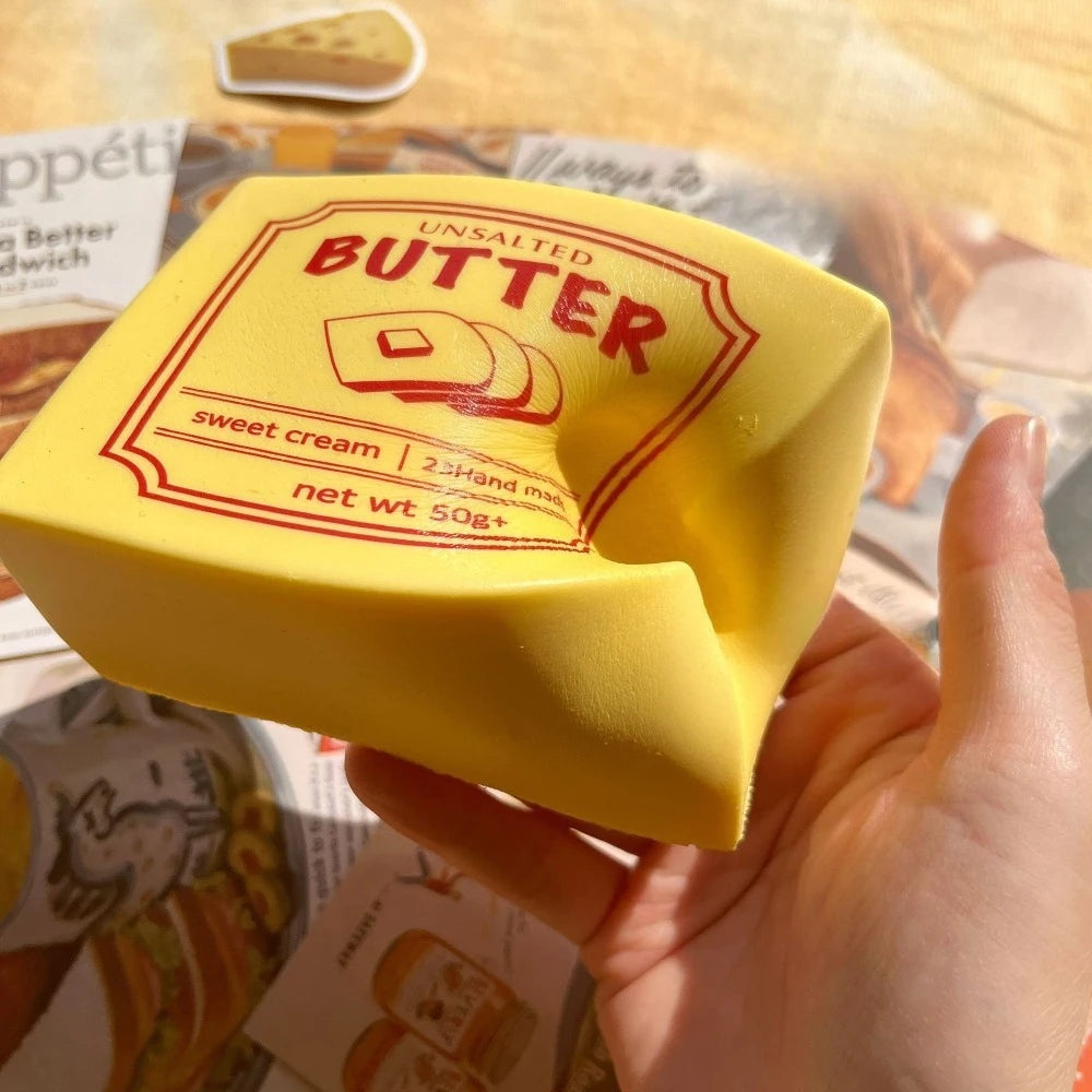 Spread the Calm: Butter Block Squishy Toy