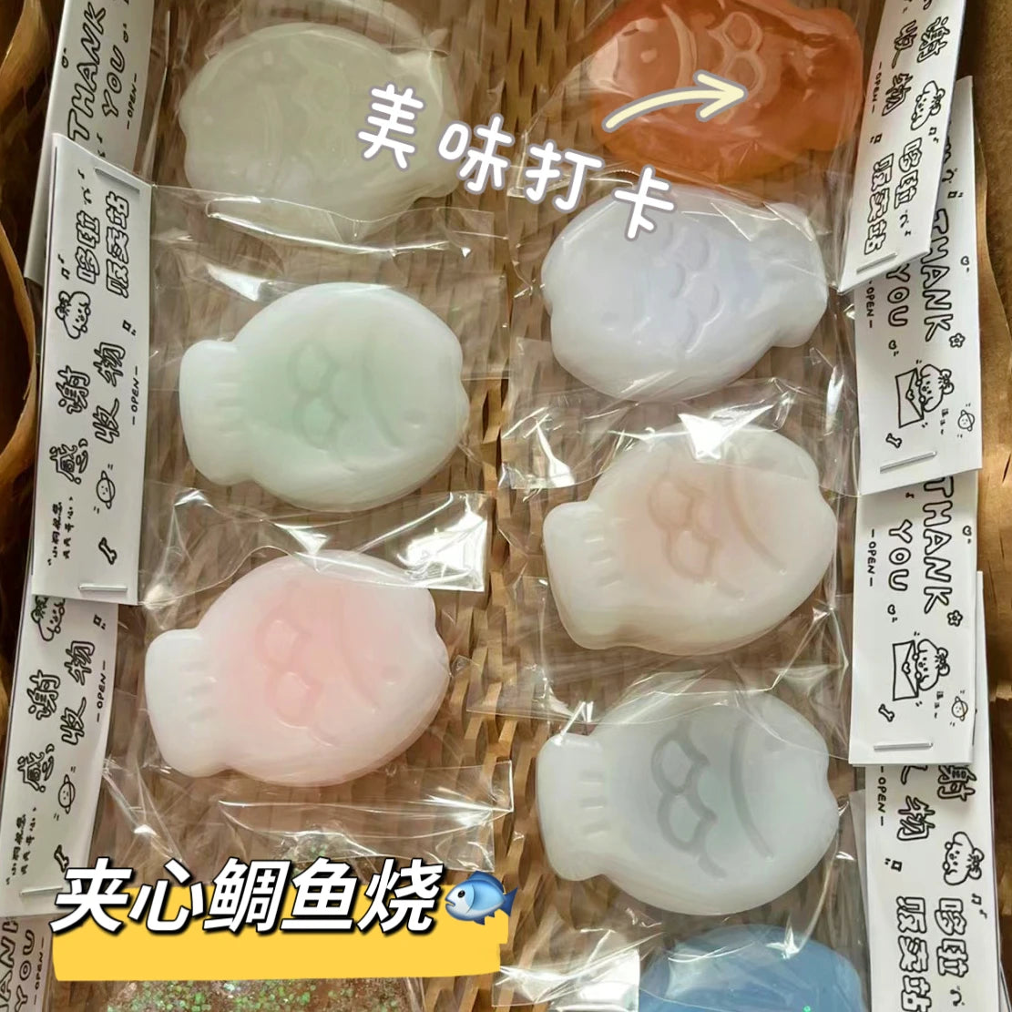 Soft Feel Sticky Taba Toys Taiyaki  Squishy