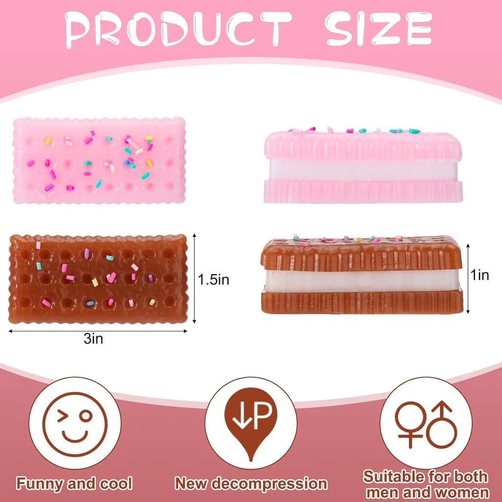 Double Relief: 2-Piece Cookie Squishy Fidget Toy