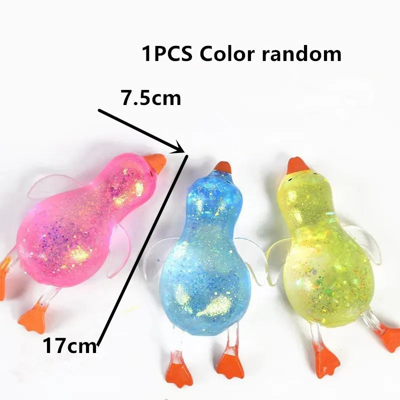 Maltose Colorful Aurora Duck Squeeze Toy