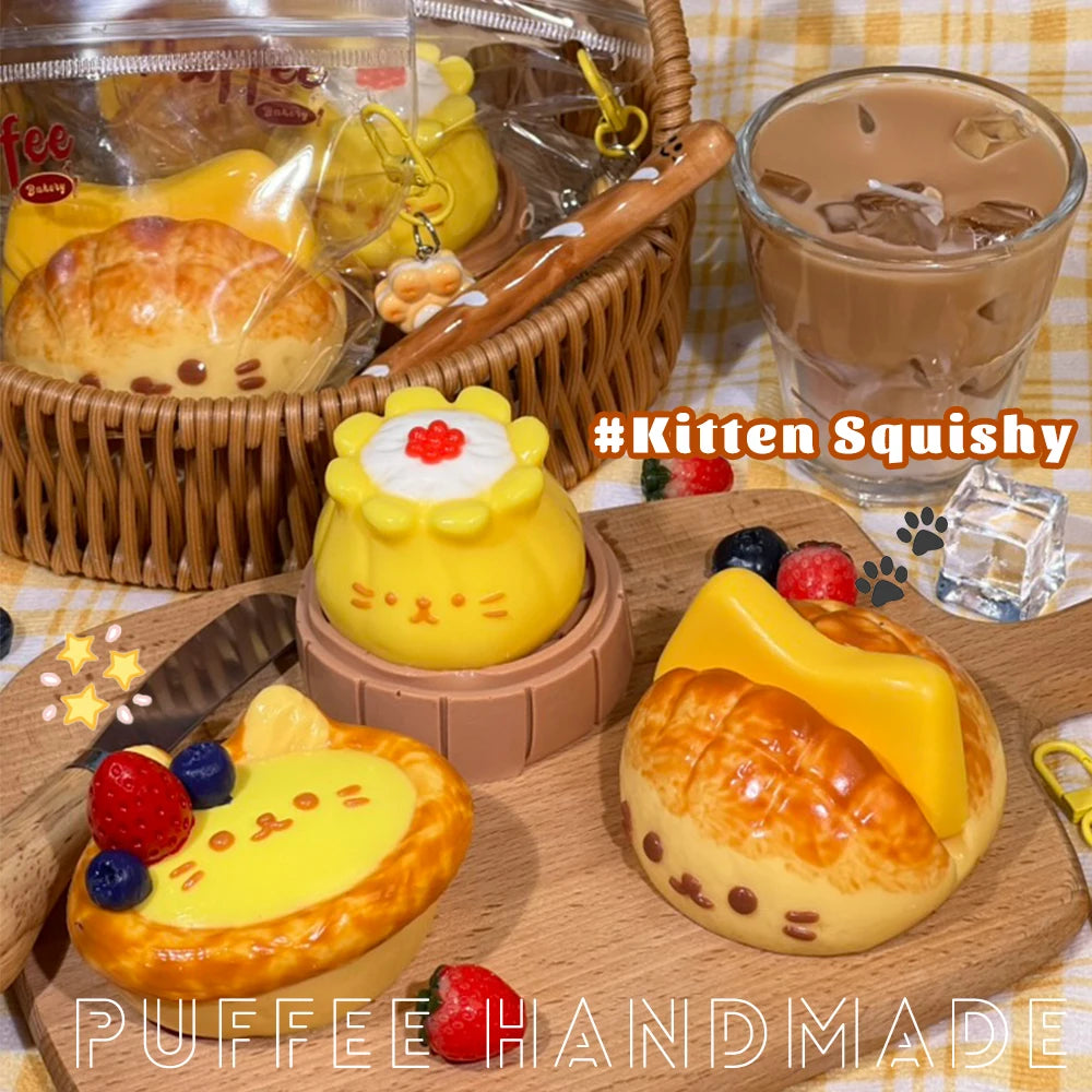 Kitten Cafe Food-grade Silicone Squishy Toy