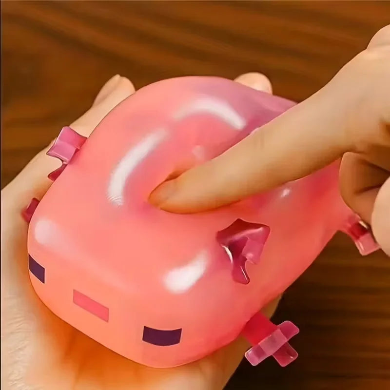 Axolotl squishy gel toy for office or travel stress relief