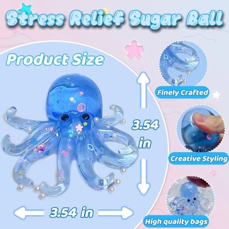 Glitter Octopus Taba Squishy