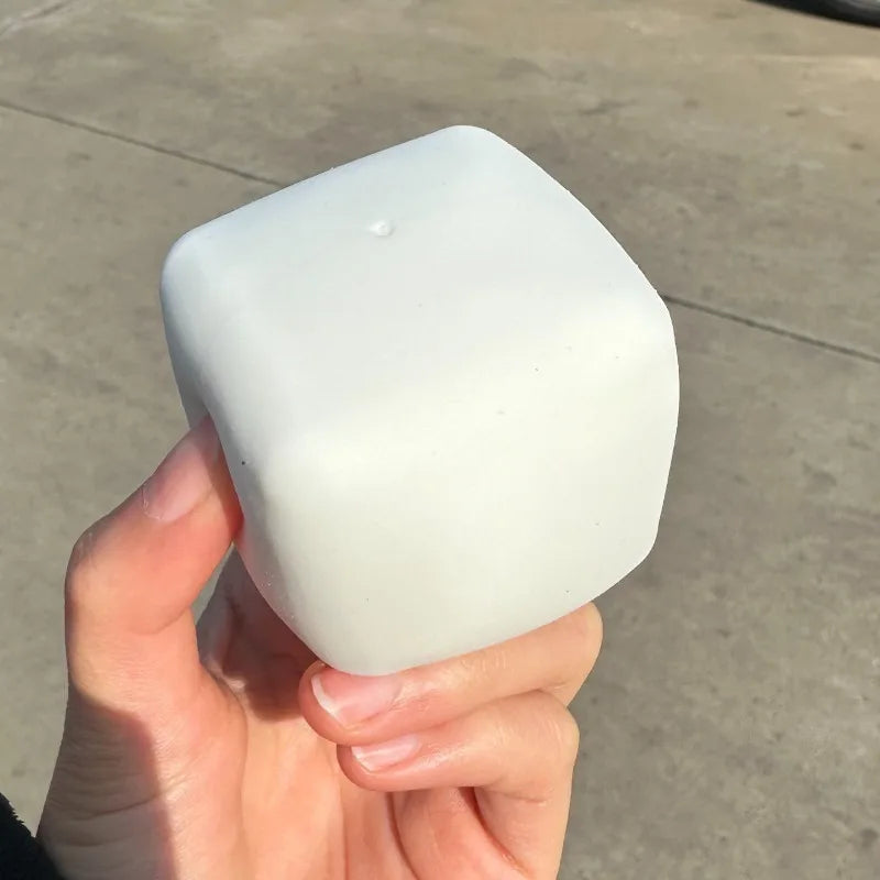 Cloud-Soft Comfort: Squishy Milk White Tofu Toy