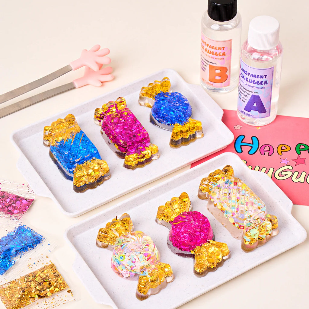 Candy Taba Squishy Kit Transparent Liquid Gel Silicone Squishy Making Tools 