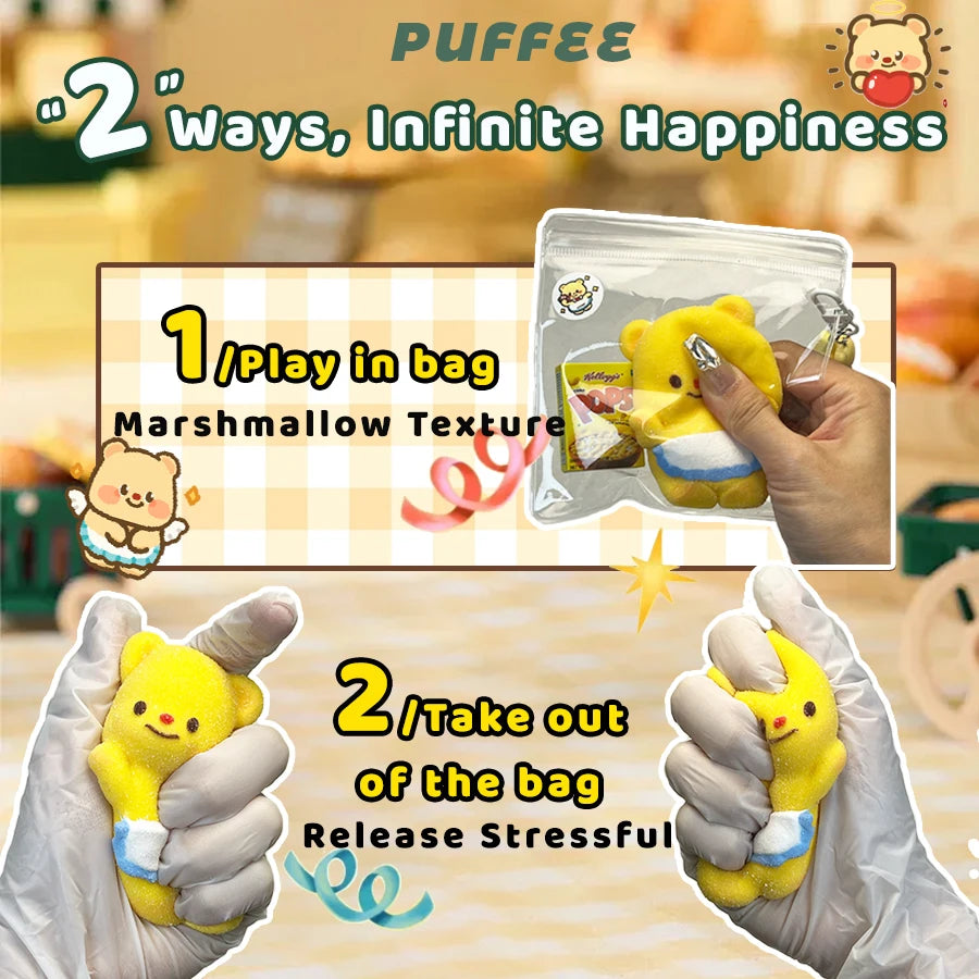 Butter Bear Food-grade Silicone  Taba  Squishy