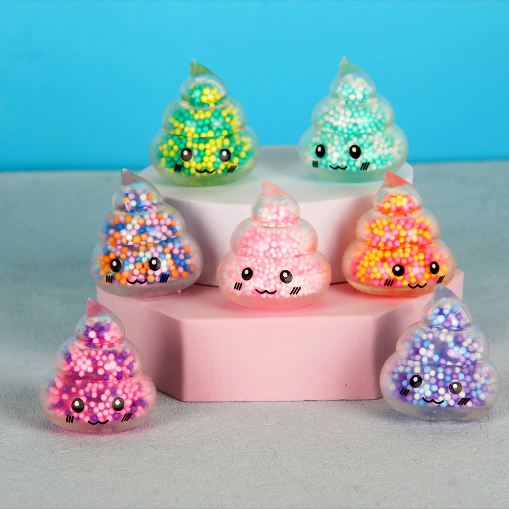 4pcs JOOYAPIE Mini Stretchy Poop-Shaped Toy