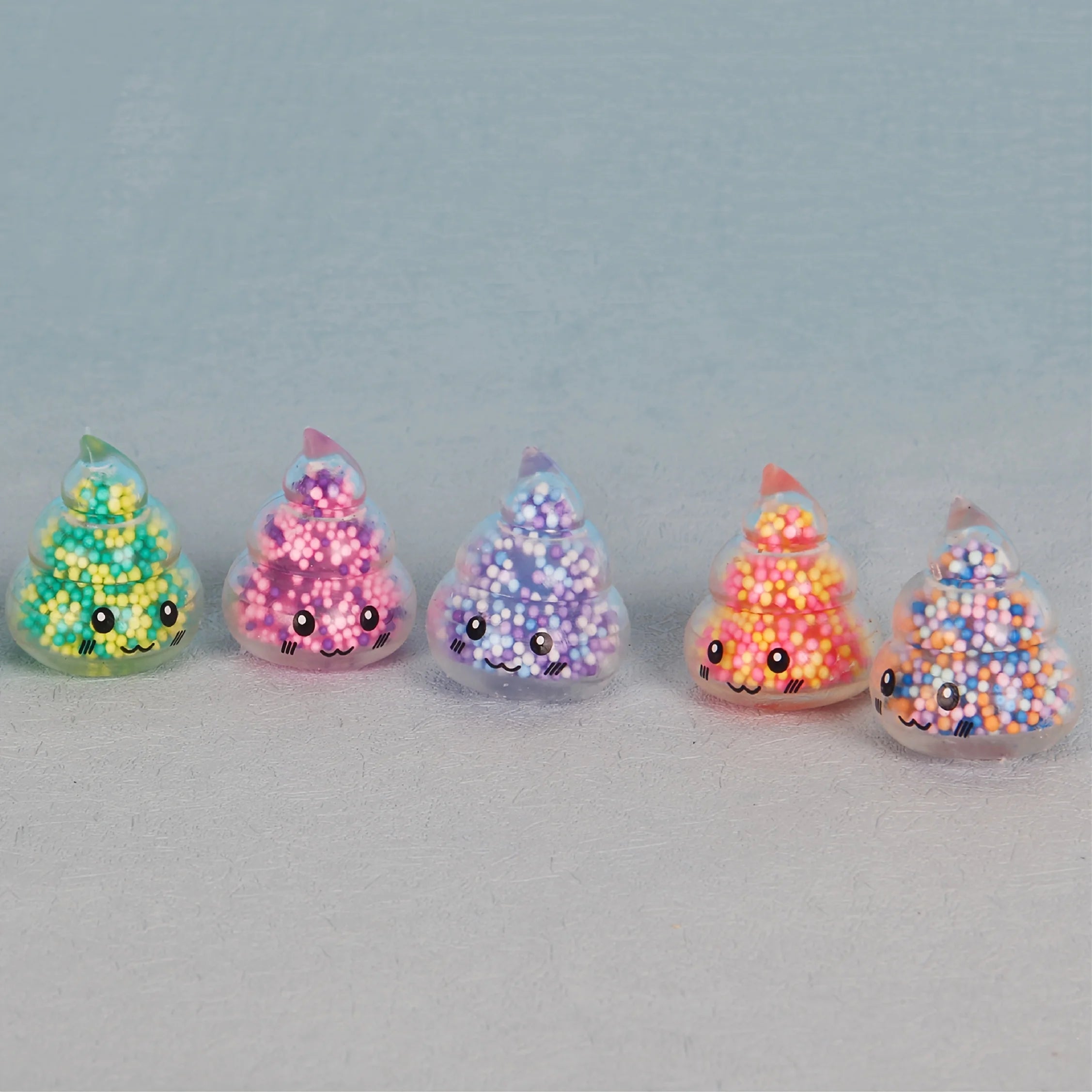 4pcs JOOYAPIE Mini Stretchy Poop-Shaped Toy