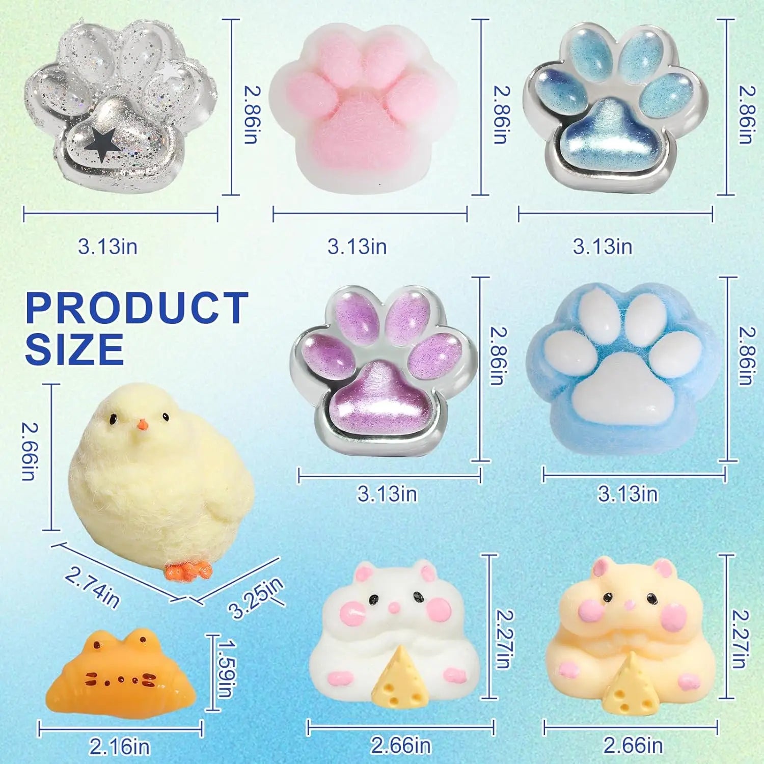 20-Piece Squishy Fidget Toy Set for Kids