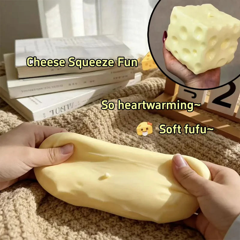 7CM Jumbo Cheese Cube Stress Ball