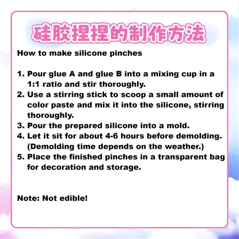 DIY Taba Squishy Kit Liquid Silicone Gel for Making Super Soft Squishy Christmas Gift Kit for DIY Hamsters Cat Paws Squishies