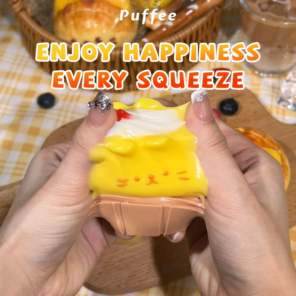 Kitten Cafe Food-grade Silicone Squishy Toy