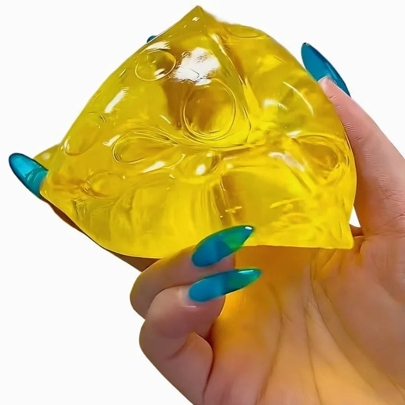 Square cheese fidget toys in multiple mochi colors
