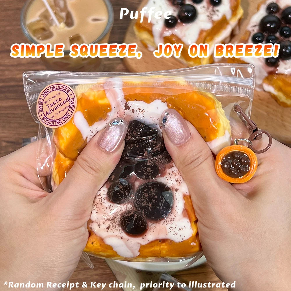 Boba Toast Food-grade Silicone Squishy Toy