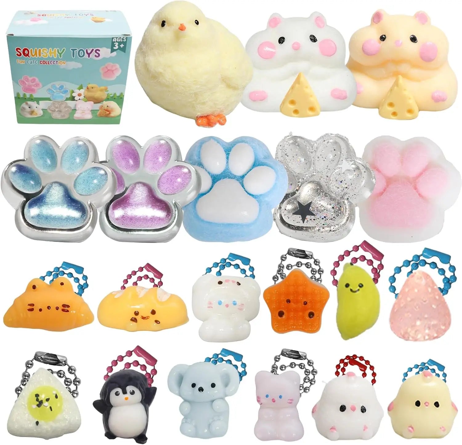 20-Piece Squishy Fidget Toy Set for Kids