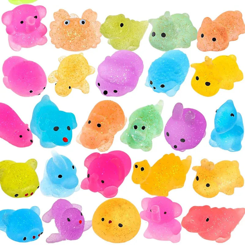 Mochi Squishy Glitter Animal  Stress Toy