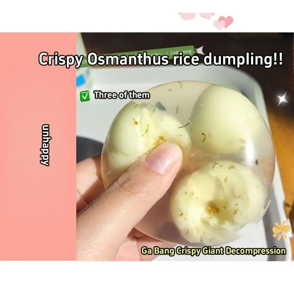 Sweet & Crunchy Zen: Tangyuan Balls Squishy Toy