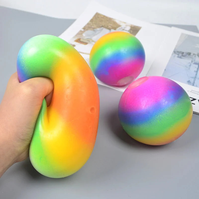 Gradient Rainbow Pinch Pink Ball