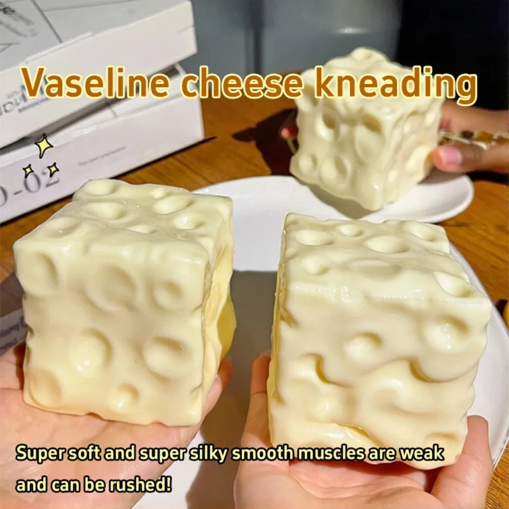 Cheesy Comfort: Taba Cheese Cube Squishy Toy