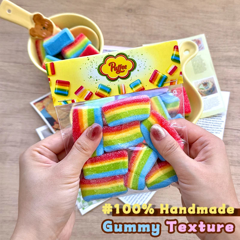 Rainbow Sour Strip Squishy Toy