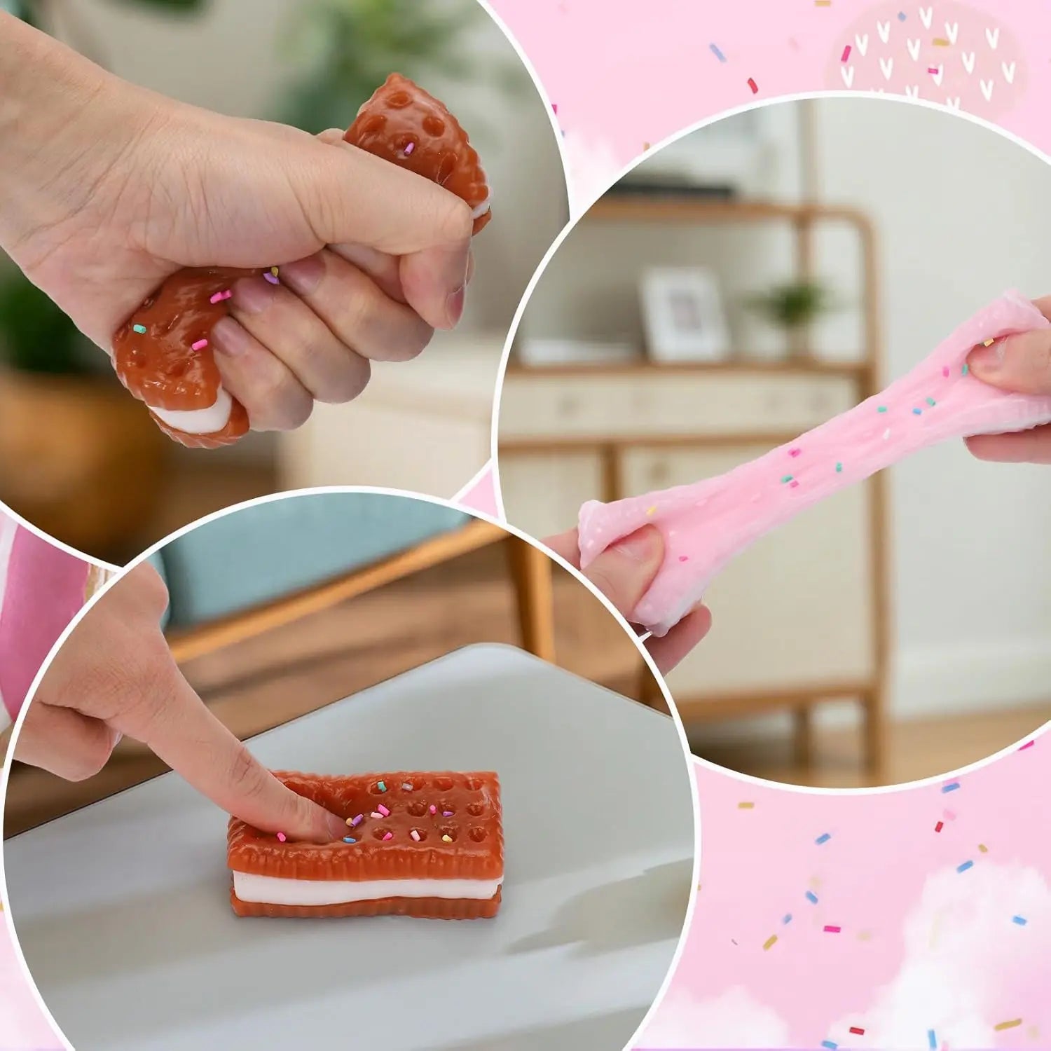 Double Relief: 2-Piece Cookie Squishy Fidget Toy