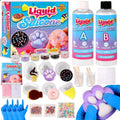 Taba Squishy Kit, DIY Squishy Making Kit 18OZ 1:1 AB Liquid Silicone with 6 Molds