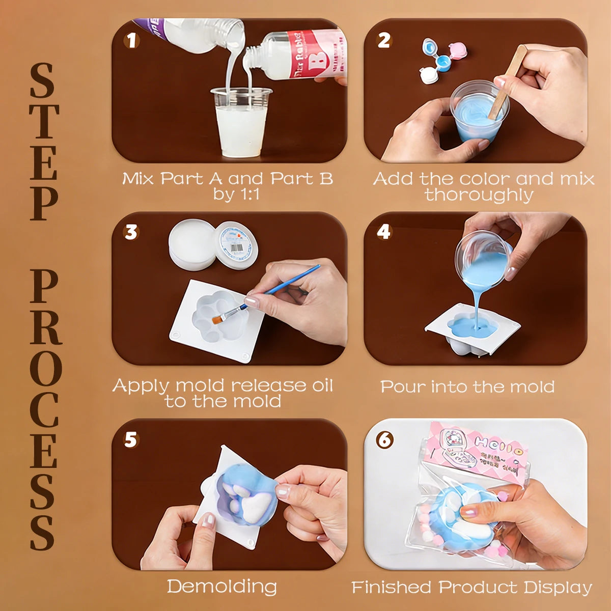 DIY Taba Squishy Kit Set Liquid Gel