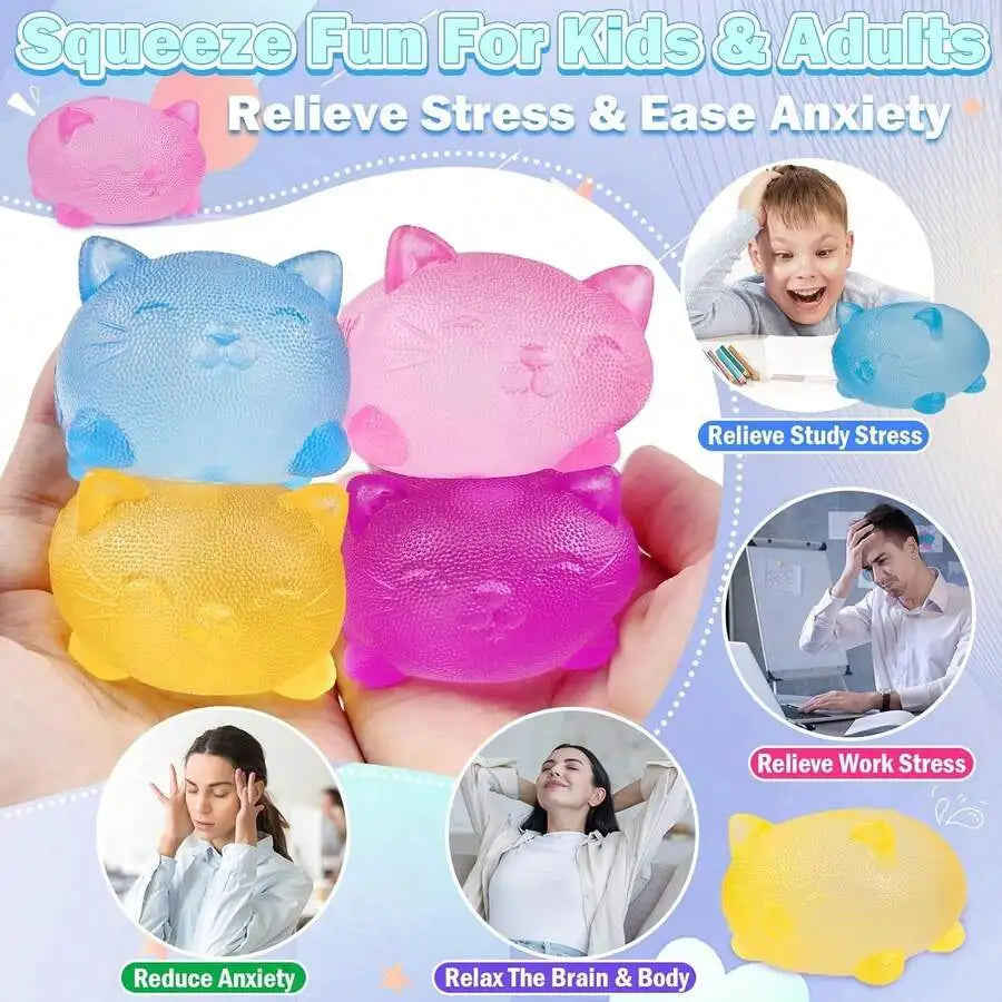 1Pack Malt Sugar Cute Cat Squishy Ball