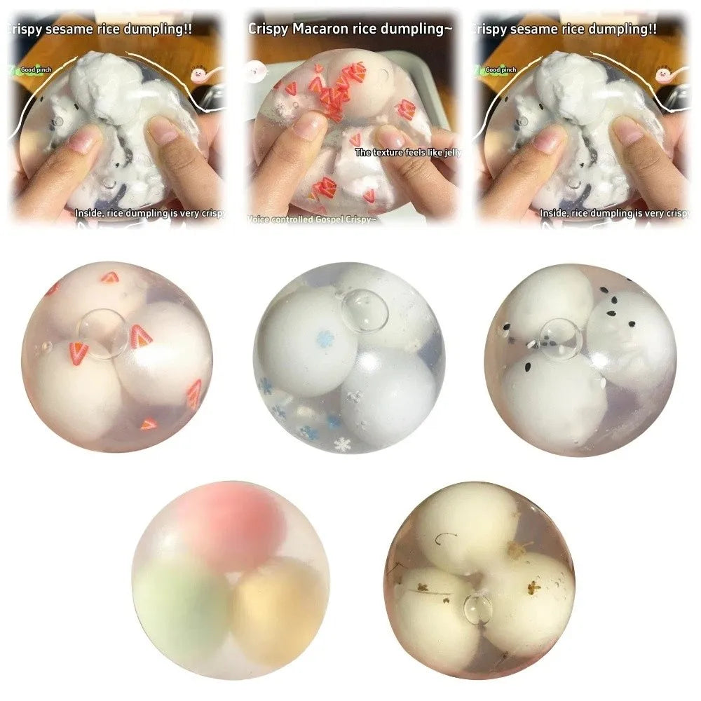 Sweet & Crunchy Zen: Tangyuan Balls Squishy Toy