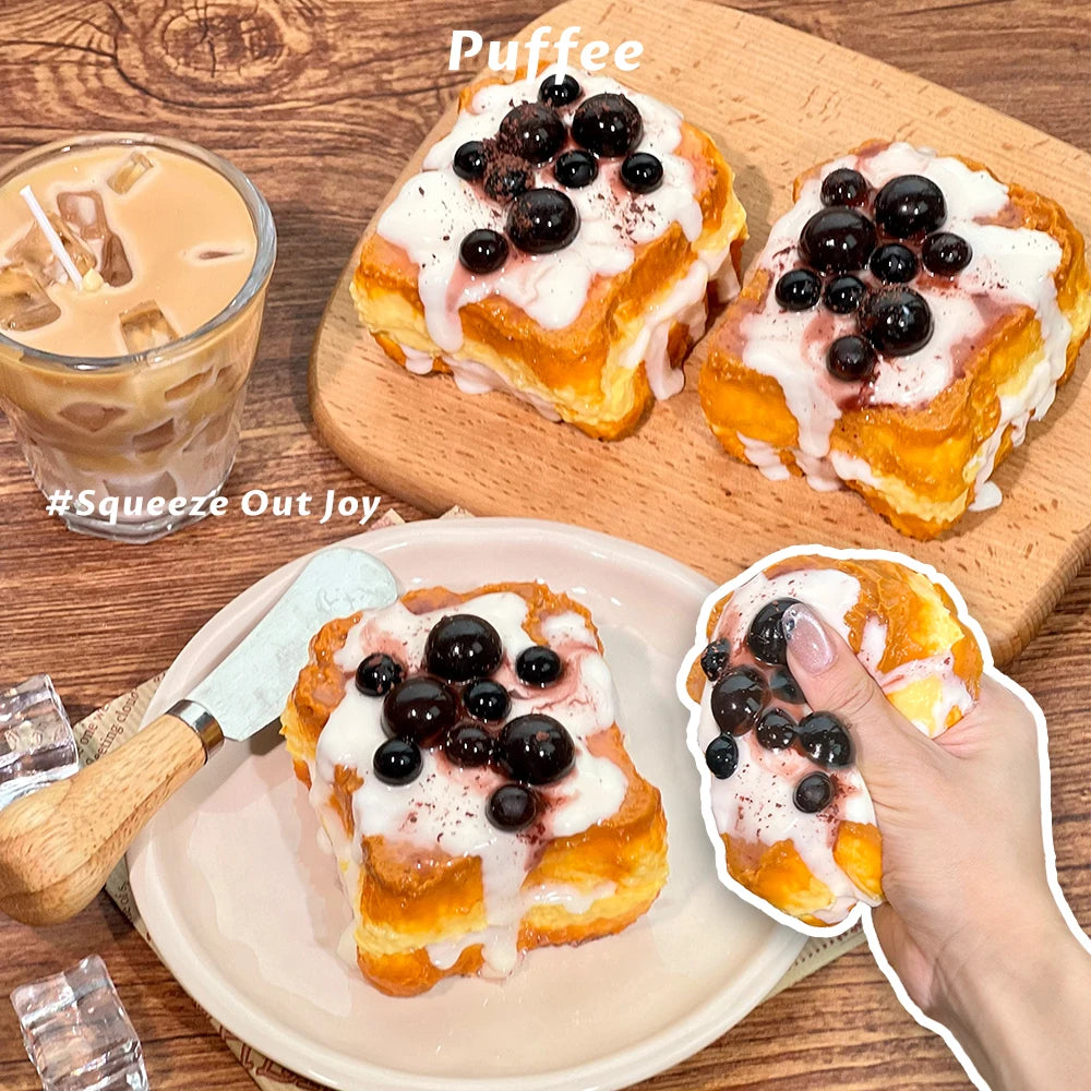 Boba Toast Food-grade Silicone Squishy Toy