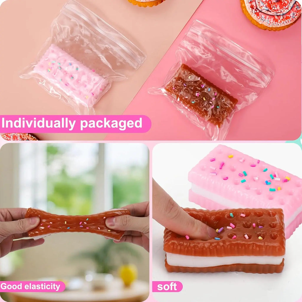 Double Relief: 2-Piece Cookie Squishy Fidget Toy