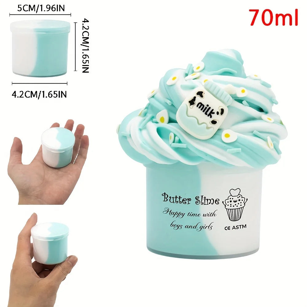 2.37oz Fluffy Two-Tone Butter Slime