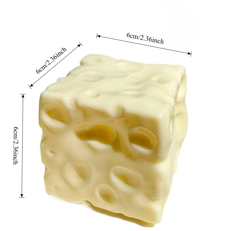 Cheesy Comfort: Taba Cheese Cube Squishy Toy