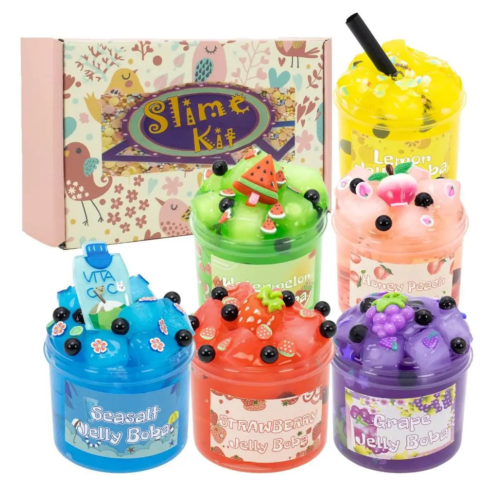 Soft 300ml/70ml Slime Kit Non-Sticky Fruit Crunch