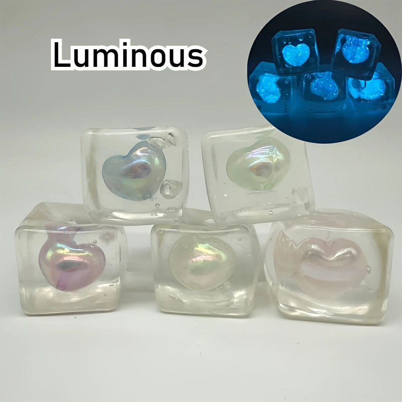 Glow Up Your Mood: Luminous Heart-Shaped Squeeze Toy