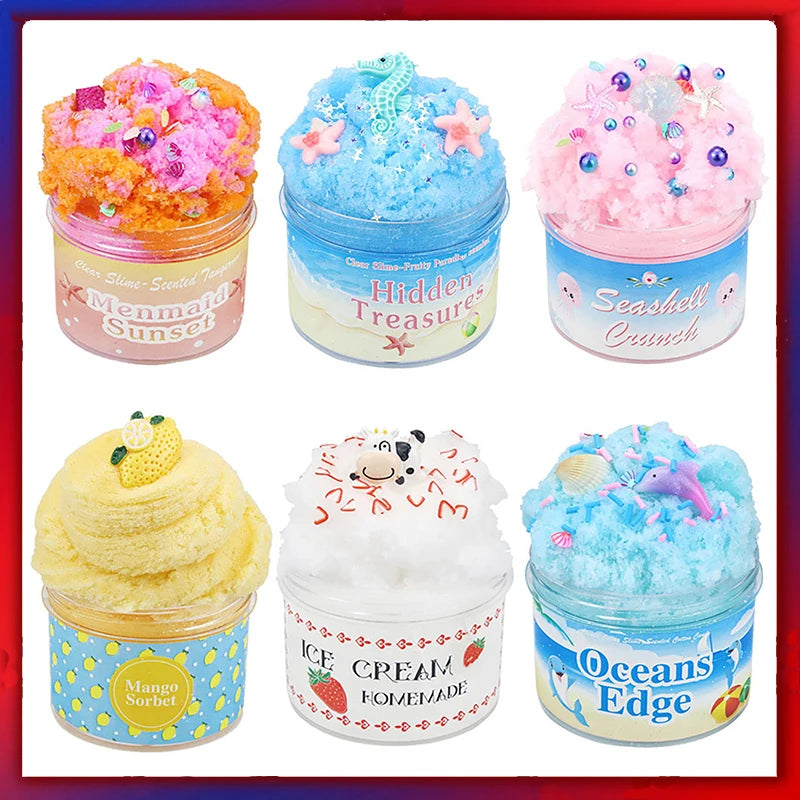 1Pack Beautiful Color Mixing Mud Puff Slime