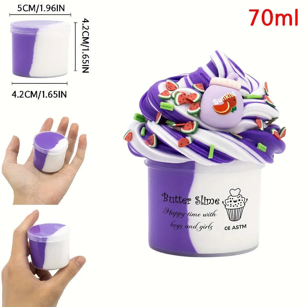 2.37oz Fluffy Two-Tone Butter Slime