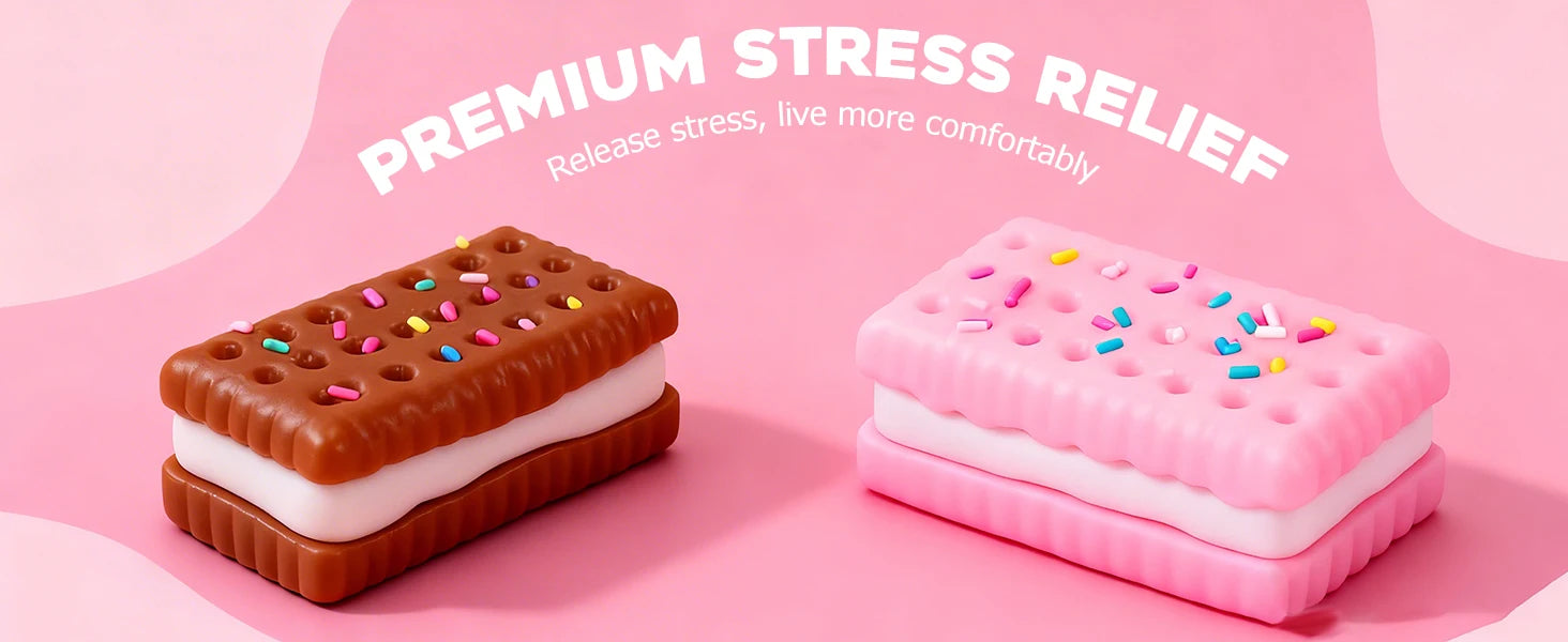 Double Relief: 2-Piece Cookie Squishy Fidget Toy